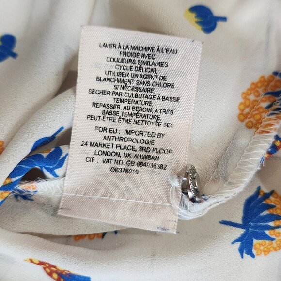 Maeve Anthropologie Strawberry Print Pintuck Sleeveless Top Size 4 EUC - Picture 13 of 13